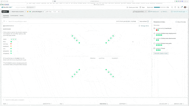 Image showing the AWS EKS clusters with Fargate nodes