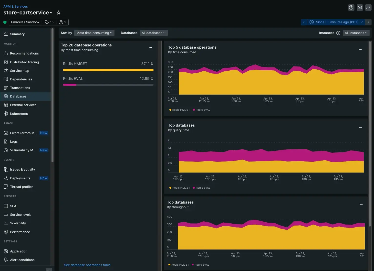 Default database homepage