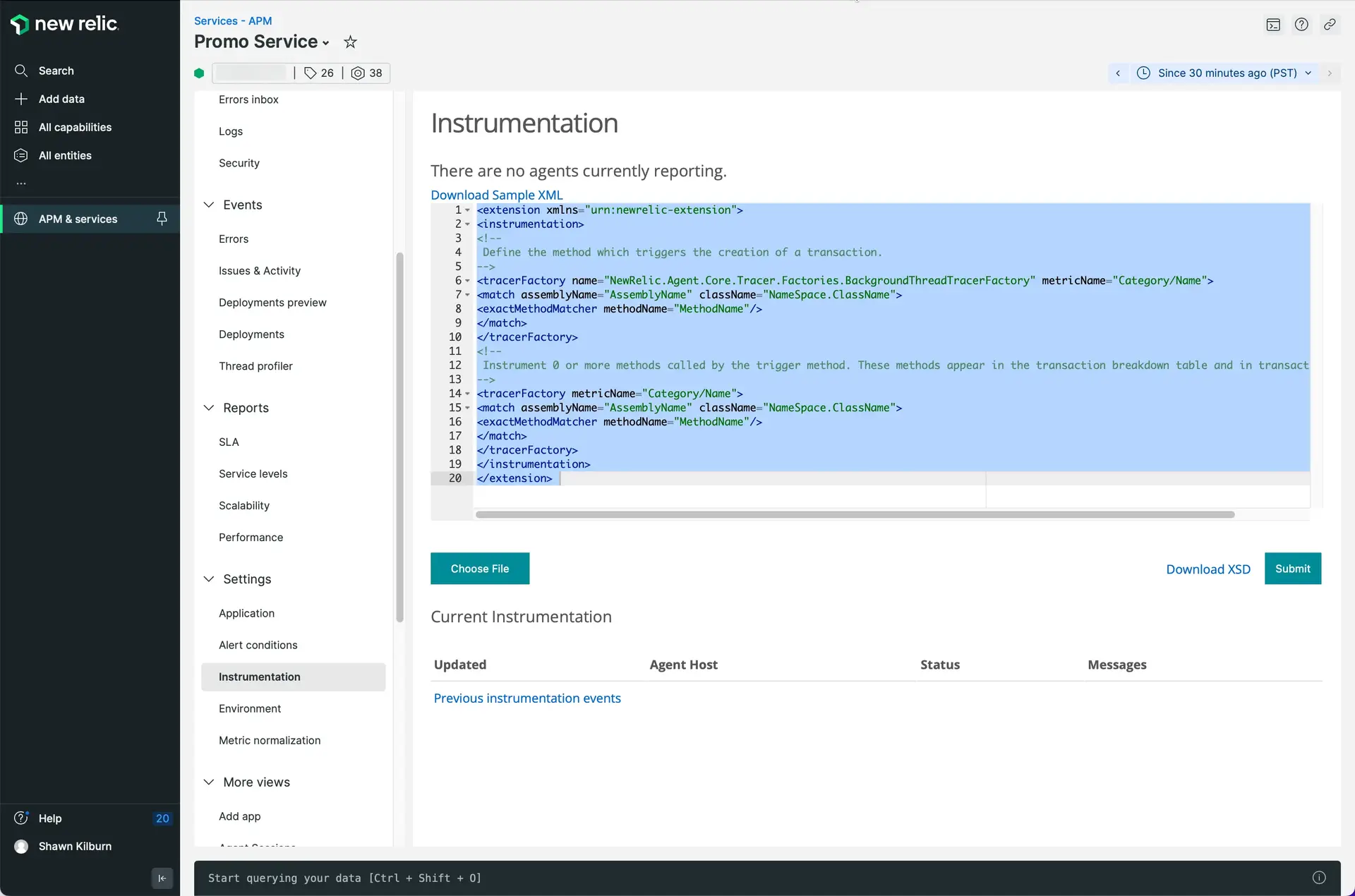 APM Settings: .NET instrumentation