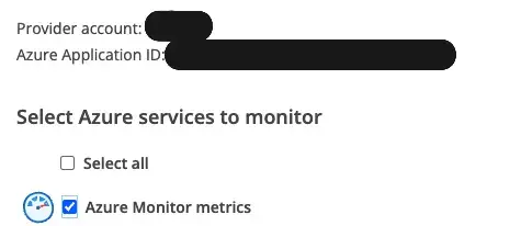 Shows where to enable the Azure monitor