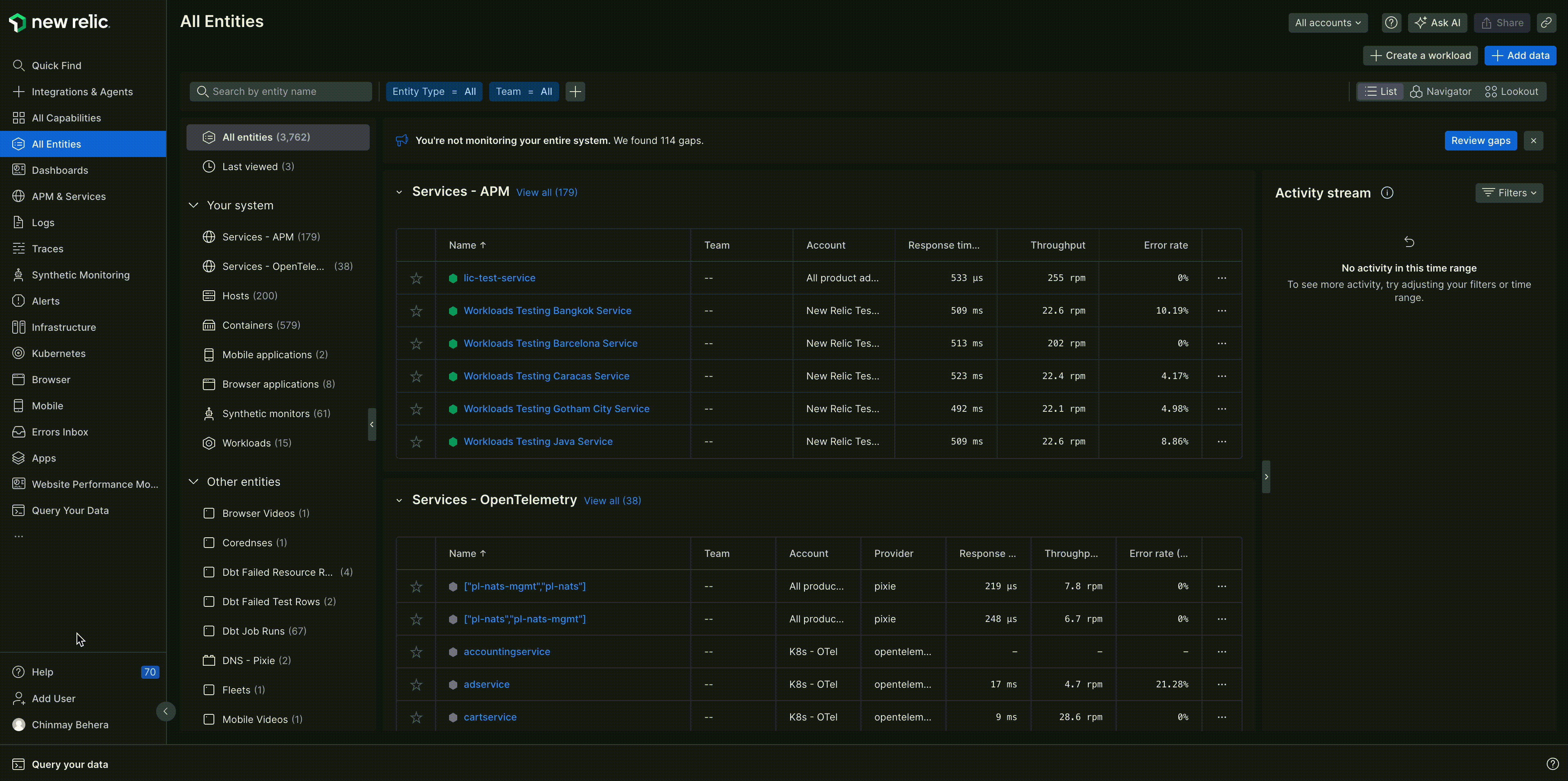 Data explorer view