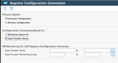Image showing the option on how to register Data Provider Name based configuration generation Image showing the option on how to register Data Provider Name based configuration generation