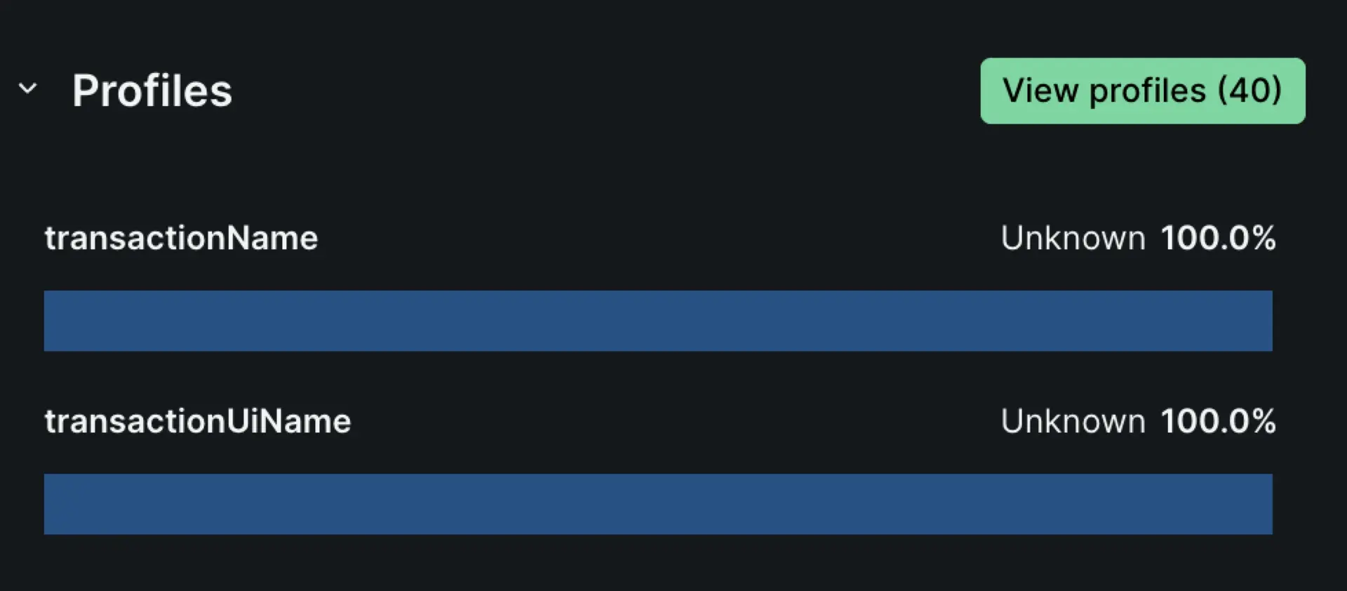 An image showing the attributes tab inside an error group