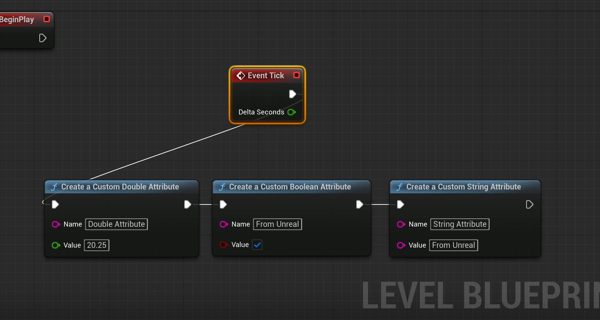 Screenshot of the Unreal Engine Plugin Create Attribute