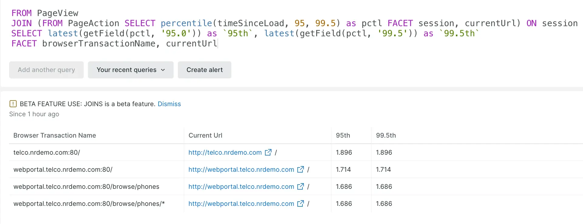 screenshot joined percentile