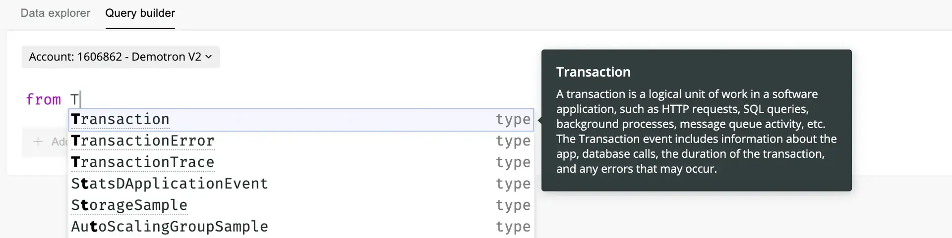 A screenshot of a NRQL query beginning with From