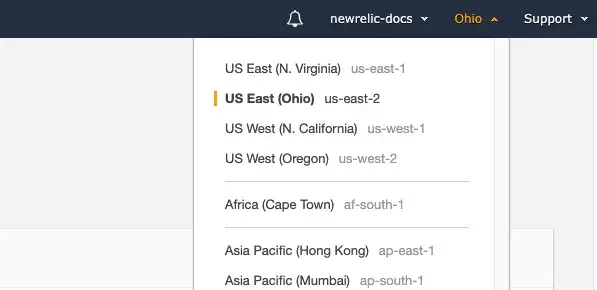 AWS Lambda - Select region