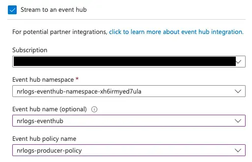 Destination details settings