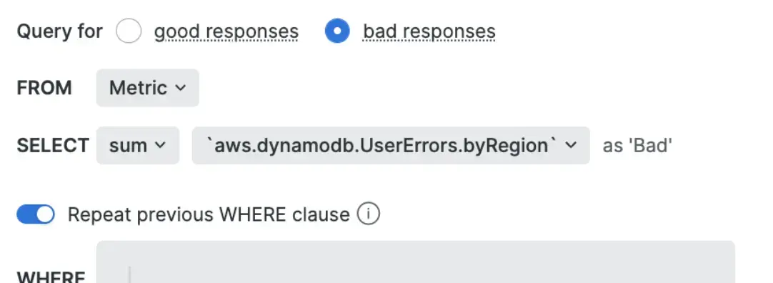 Dimensional metrics query