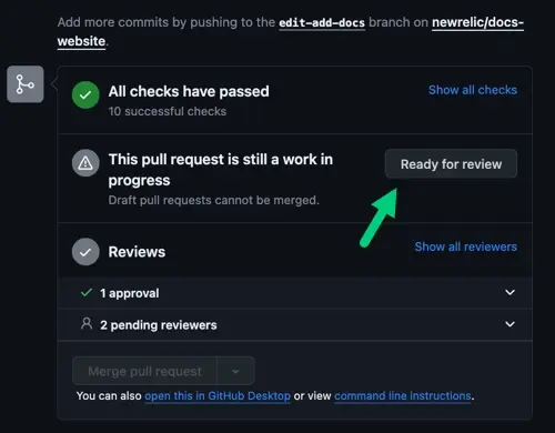 Your pull request is a working space for your contributions