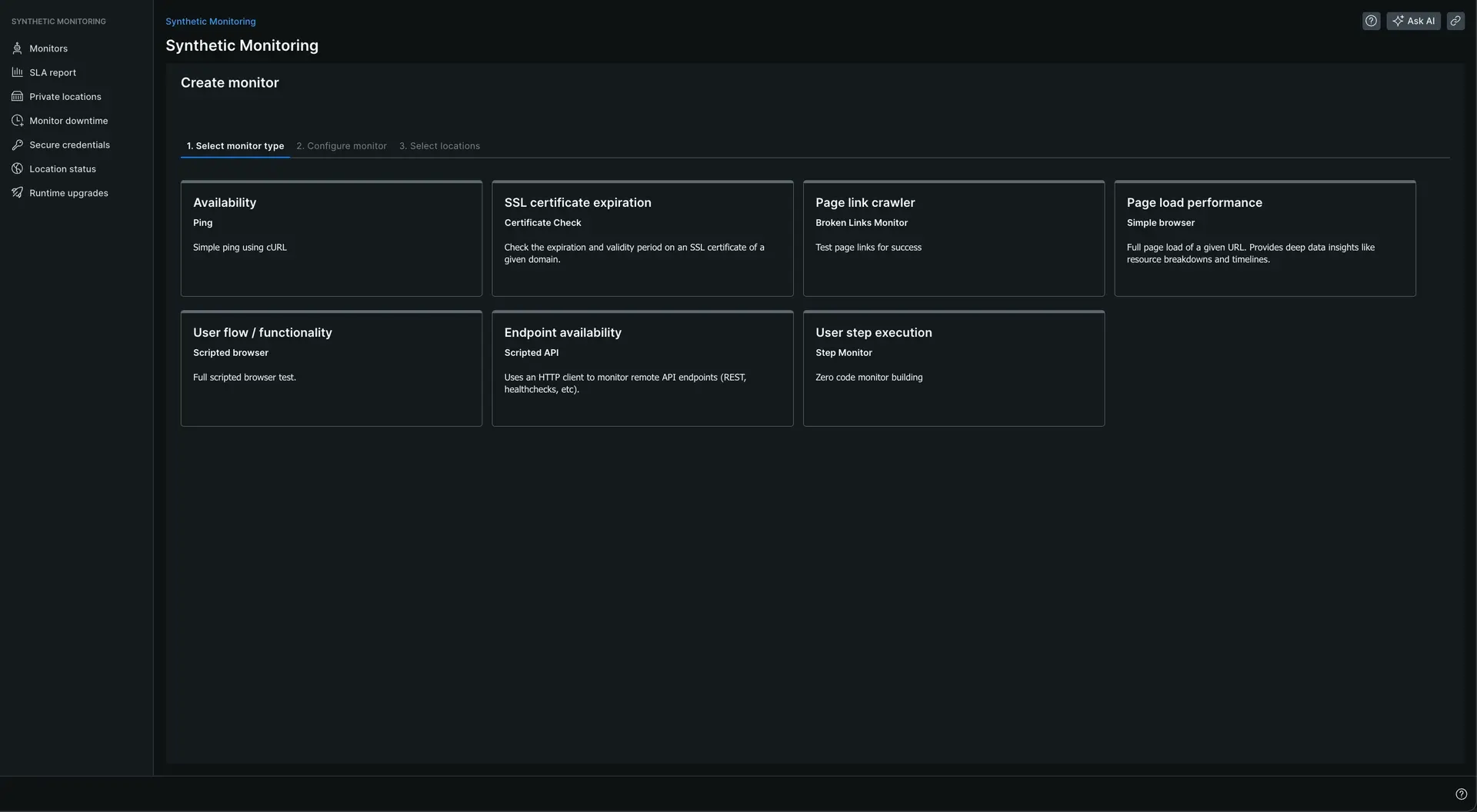 Create monitor