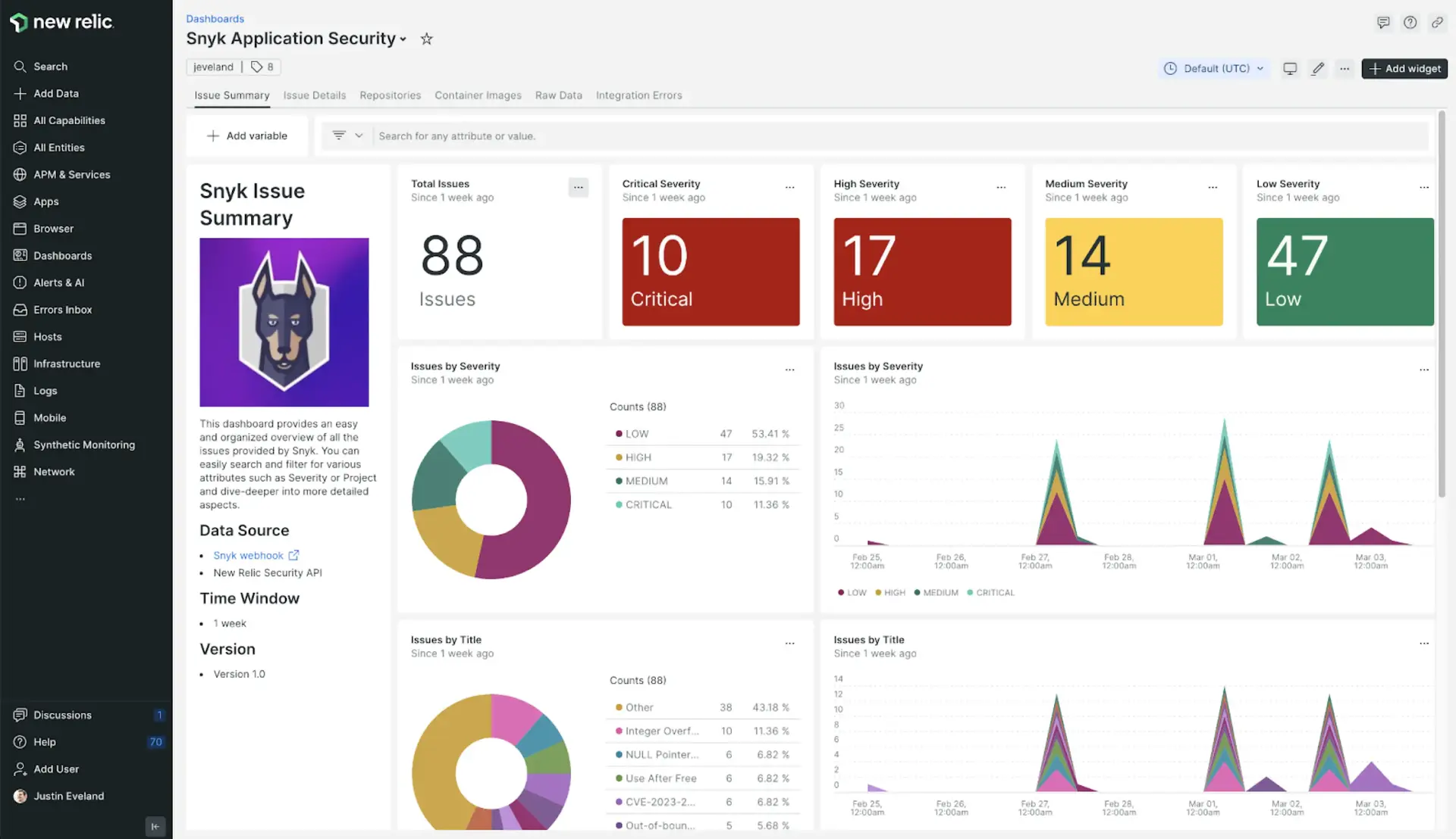 Snyk dashboard