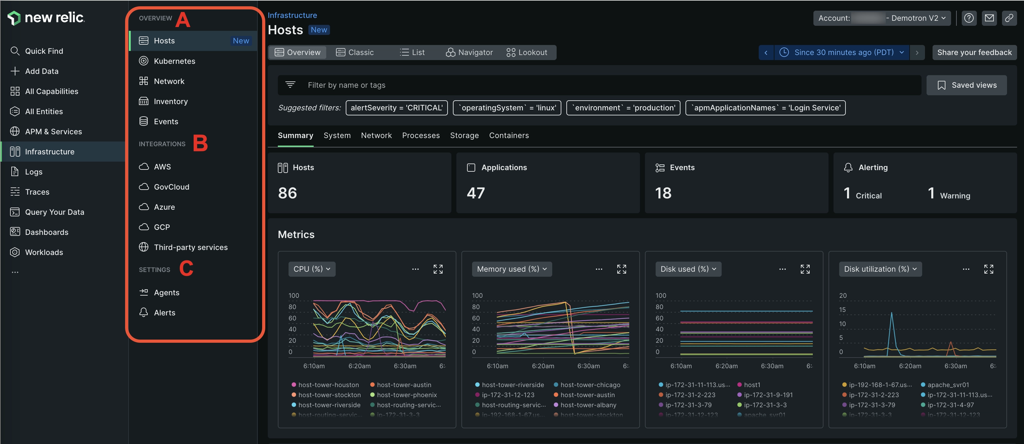 New Relic - Infrastructure Monitoring