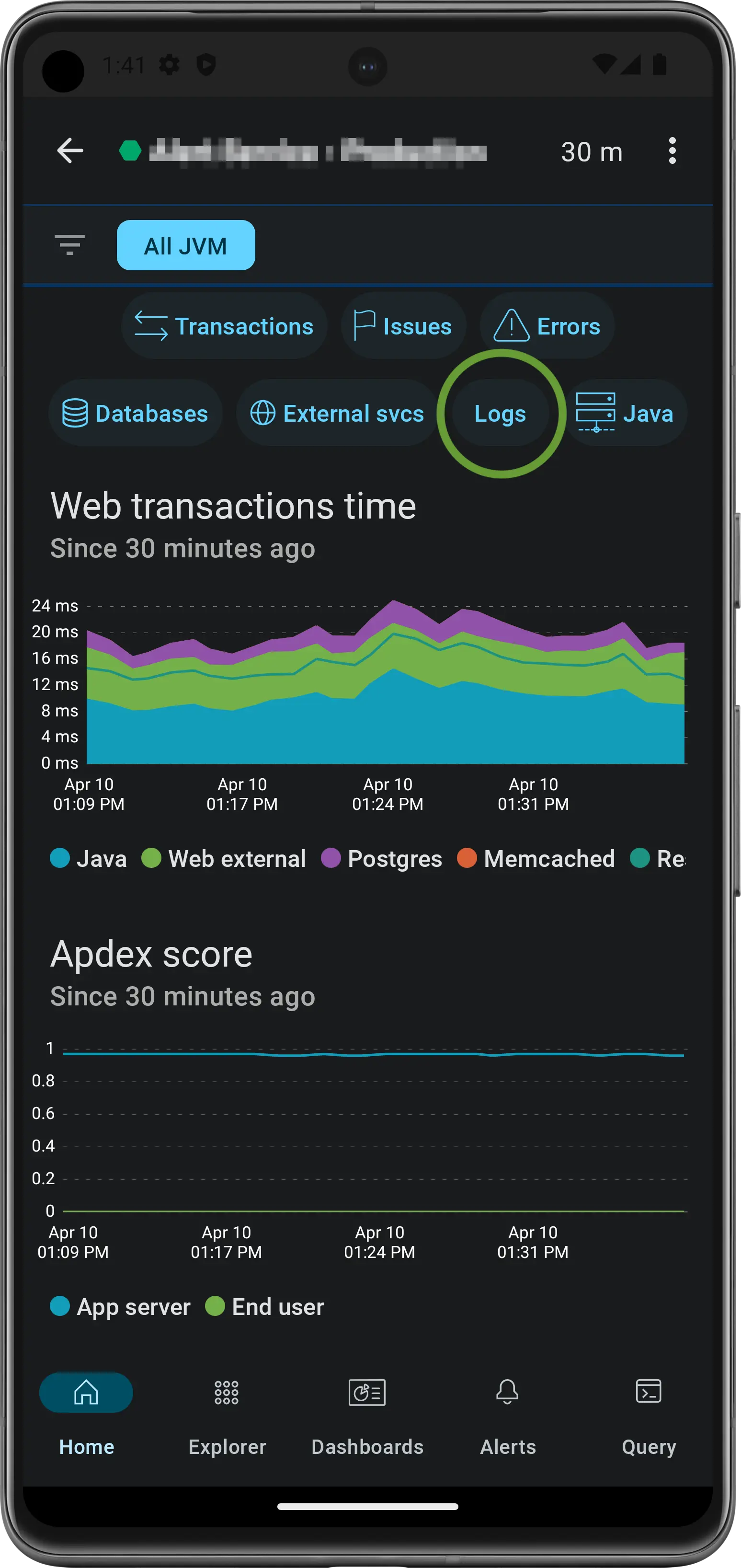 New Relic Android 5.2.2 Screenshot C